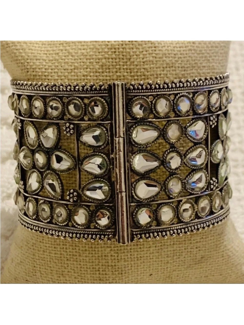 Vintage | Ring | Kundan Silver Bracelet | Ethnic | Festival | Boho | Whimsgoth